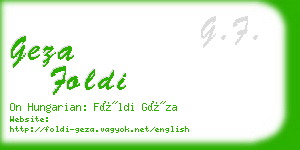 geza foldi business card